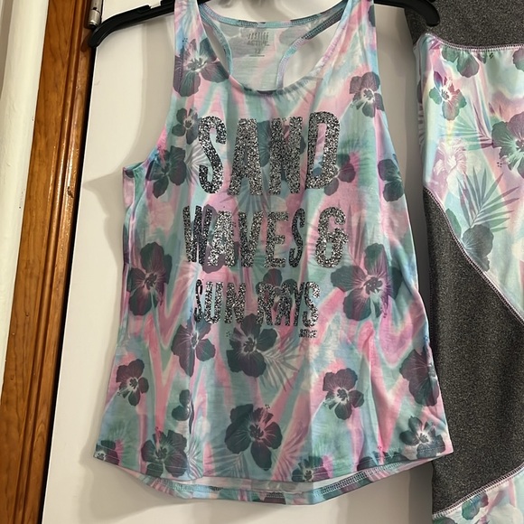 Justice Girls 2 Piece active wear set Size 12 EUC - Picture 2 of 11